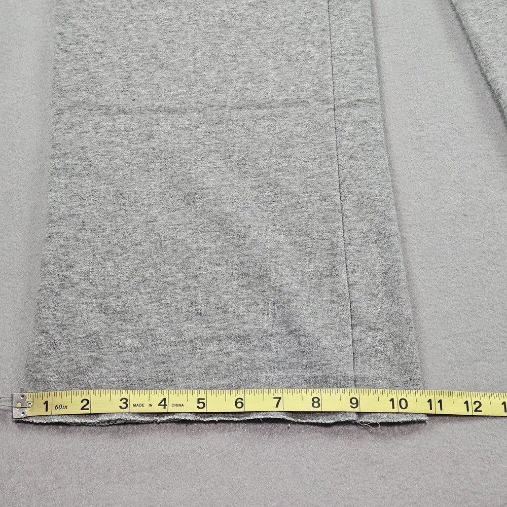 Aeropostale Sweatpants Womens Sz M Fleece Raw Hem Wide-Leg Spellout Gray Y2K - Picture 6 of 9